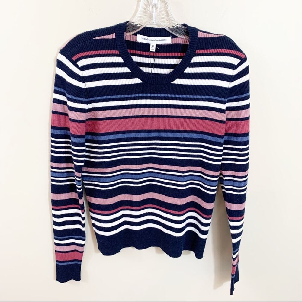 Cupcakes & Cashmere striped ribbed top